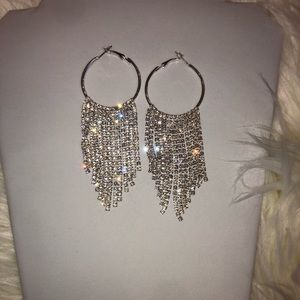 Chandelier style hoop earrings